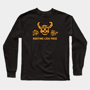 Resting Lich Face Long Sleeve T-Shirt